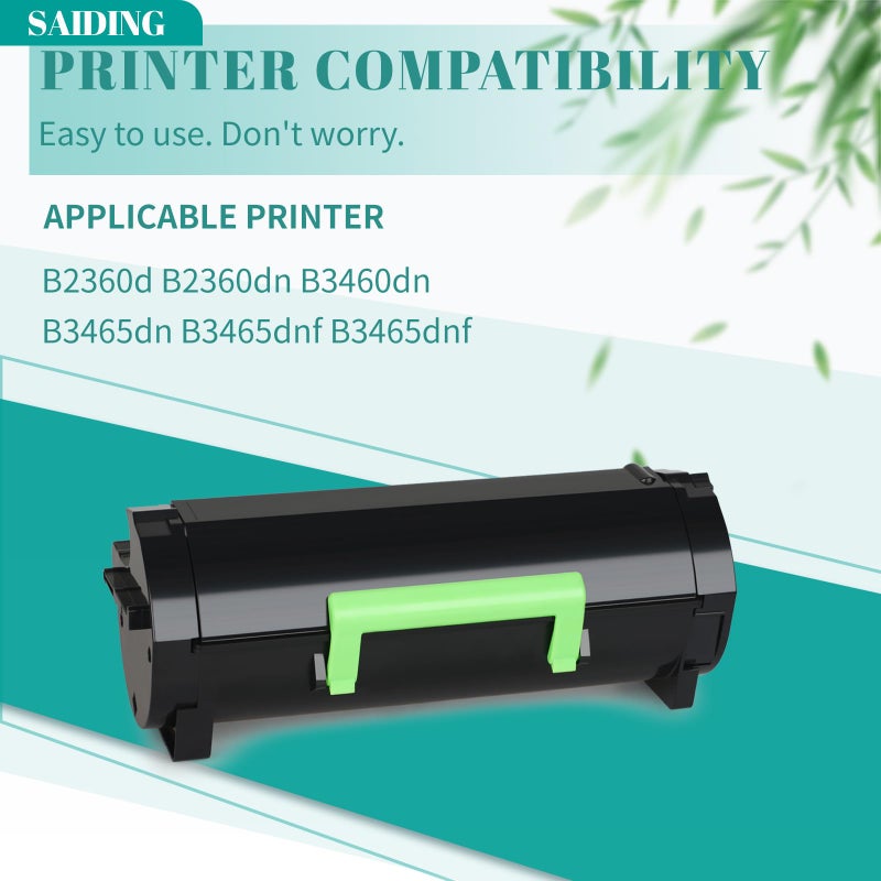 SAIDING Compatible Toner Cartridge Replacement for Dell M11XH B2360 B3460 B3465 Black Toner to Use with B2360d B2360dn B3460dn B3465dn B3465dnf B3465dnf MFP Printer (1 Black) - Image 2